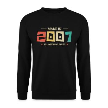 Legendary since 2007 Original 2007 - Unisex Sweatshirt - black - Front - Alina (178cm) & Michal (187cm)