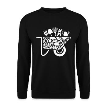 Fleuriste de jardin, Mesdames, Jardinier amateur, Jardinier - Sweat-shirt Unisexe - noir - Devant - Alina (178cm) & Michal (187cm)