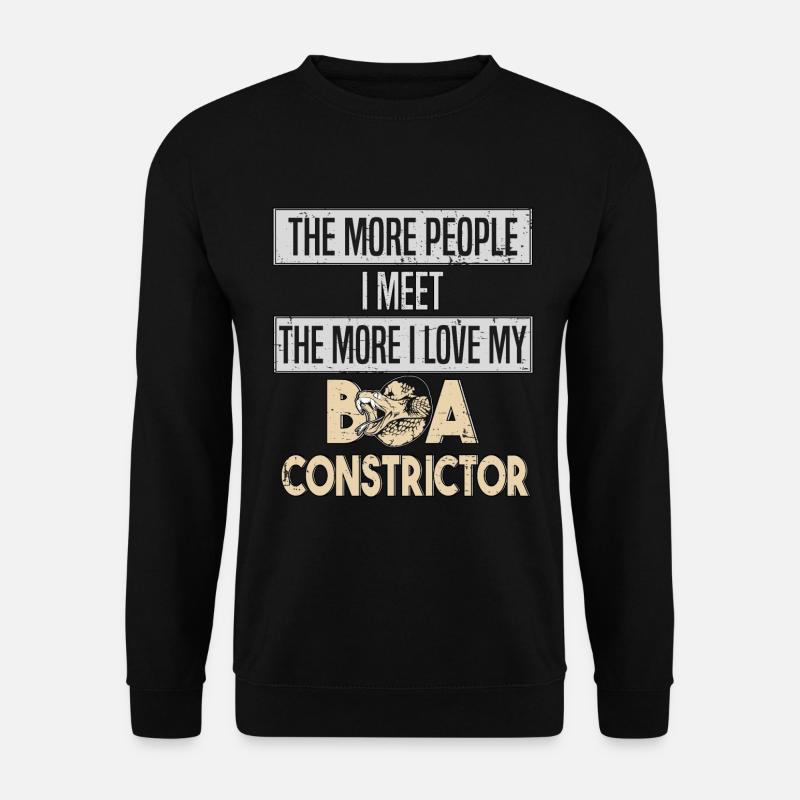 Boa Constrictor Schlange Schlangenliebe - Unisex Pullover - Schwarz