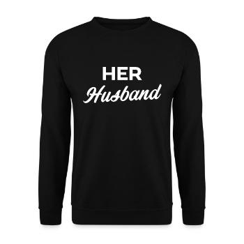 Her Husband - Unisex Sweatshirt - black - Front - Alina (178cm) & Michal (187cm)