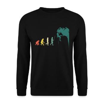 Boulderer Evolution Klettern Kletterwand - Unisex Pullover - Schwarz - Vorne - Alina (178cm) & Michal (187cm)
