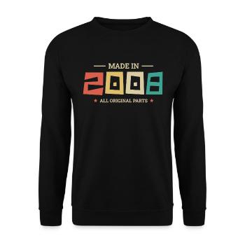 Legendär seit 2008 Original 2008 - Unisex Pullover - Schwarz - Vorne - Alina (178cm) & Michal (187cm)