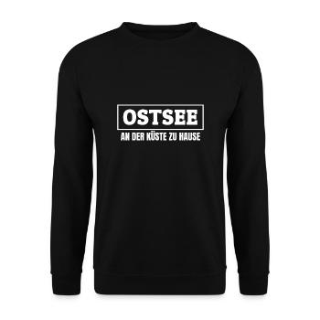 Ostsee Küste Norddeutsch Norddeutschland Fischkopp - Unisex Pullover - Schwarz - Vorne - Alina (178cm) & Michal (187cm)