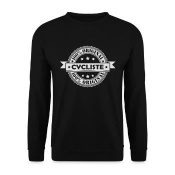T-shirt Bike / Velo / Mountain Bike - Cyclist 100% Original - Unisex Sweatshirt - black - Front - Alina (178cm) & Michal (187cm)