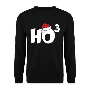 HO HO HO HOCH 3 CHRISTMAS CHRISTMAS SHIRT - Unisex Sweatshirt - black - Front - Alina (178cm) & Michal (187cm)