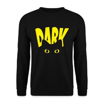 Dark Black Cat - Unisex Sweatshirt - black - Front - Alina (178cm) & Michal (187cm)