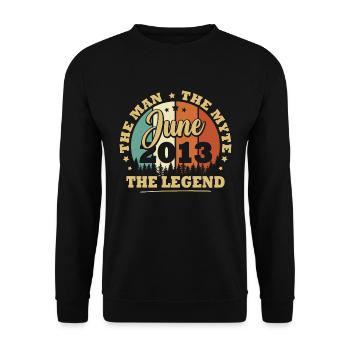 Juin 2013, 10 Ans Anniversaire garçons et filles - Sweat-shirt Unisexe - noir - Devant - Alina (178cm) & Michal (187cm)