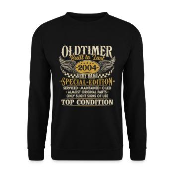 Vintage 2004 Vintage Born Birthday Gift - Unisex Sweatshirt - black - Front - Alina (178cm) & Michal (187cm)