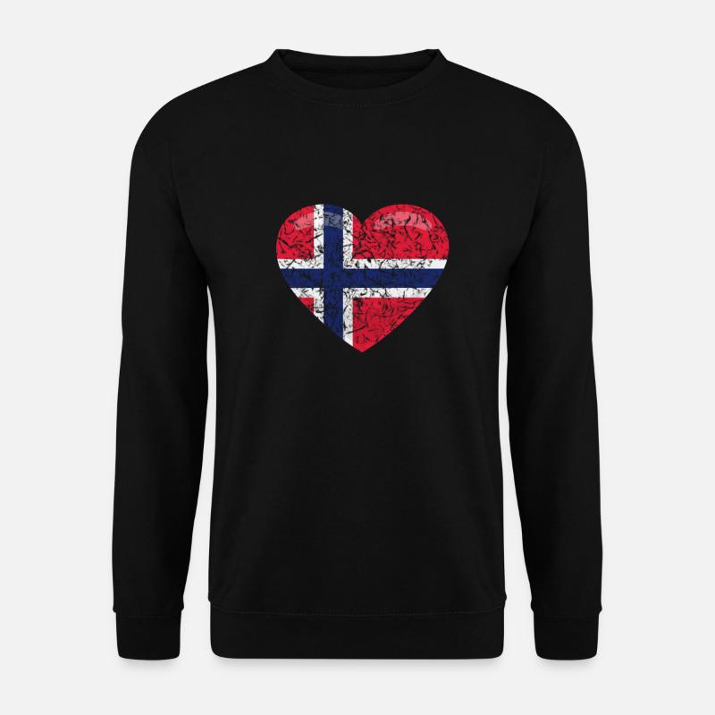 Norwegen Flagge - Unisex Pullover - Schwarz