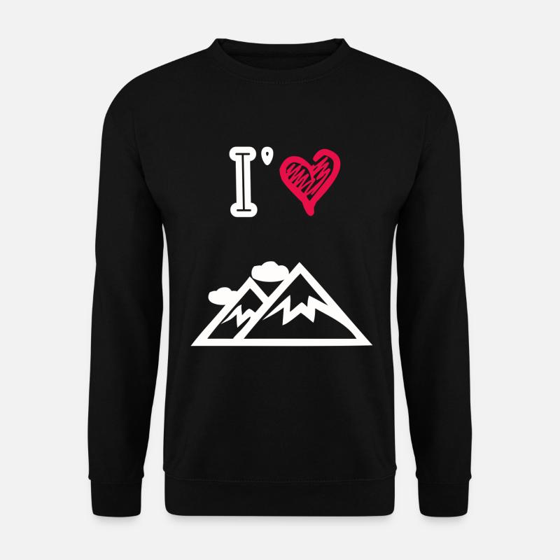I love the mountains - Unisex Sweatshirt - black