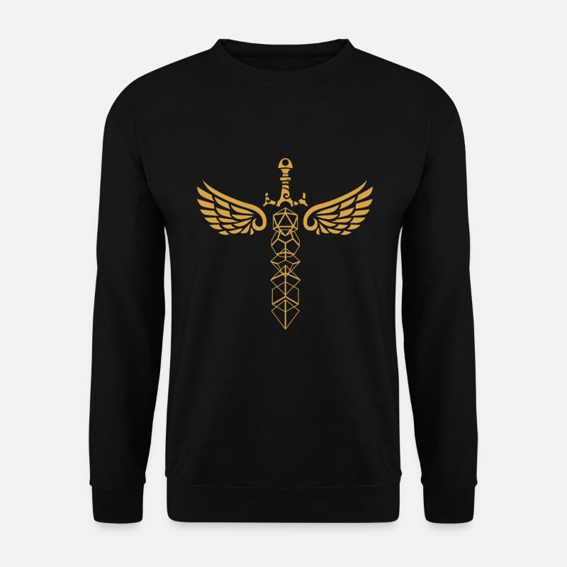 Winged Polyhedral Dice Sword Tabletop RPG Addict - Felpa unisex - nero