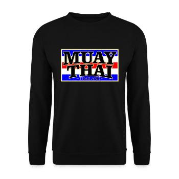 Muay Thai Thailand - Sweat-shirt Unisexe - noir - Devant - Alina (178cm) & Michal (187cm)