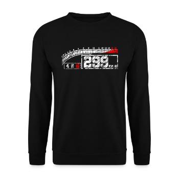 Motorcycle speedometer 299km/h - Unisex Sweatshirt - black - Front - Alina (178cm) & Michal (187cm)