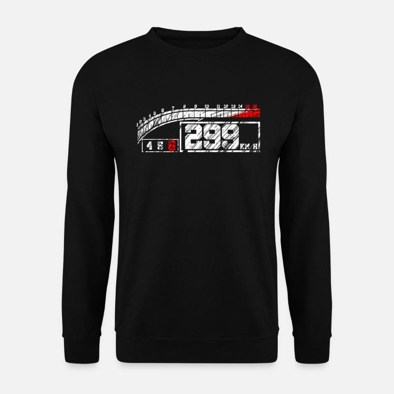 Motorcycle speedometer 299km/h - Unisex Sweatshirt - black