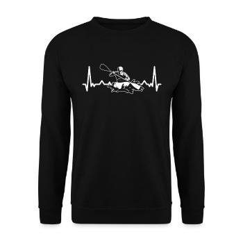 Heartbeat rafting en bateau promenade montagnes eau vive - Sweat-shirt Unisexe - noir - Devant - Alina (178cm) & Michal (187cm)