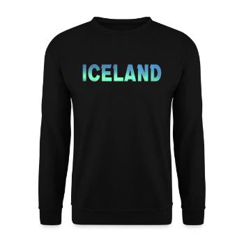 Islande Islande Aurores boréales Aurores boréales - Sweat-shirt Unisexe - noir - Devant - Alina (178cm) & Michal (187cm)