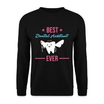 Best Dental Assistant Ever Dental Assistant - Unisex Pullover - Schwarz - Vorne - Alina (178cm) & Michal (187cm)