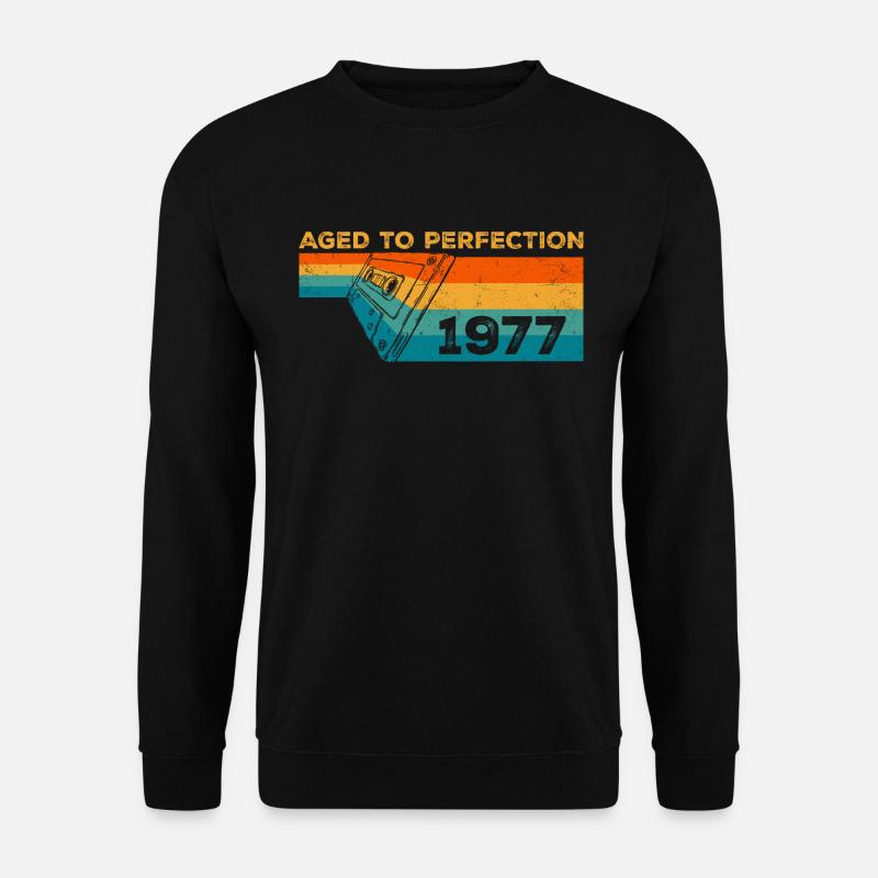 Jahrgang 1977 - Retro 1977 Geburtstagsgeschenk - Unisex Pullover - Schwarz