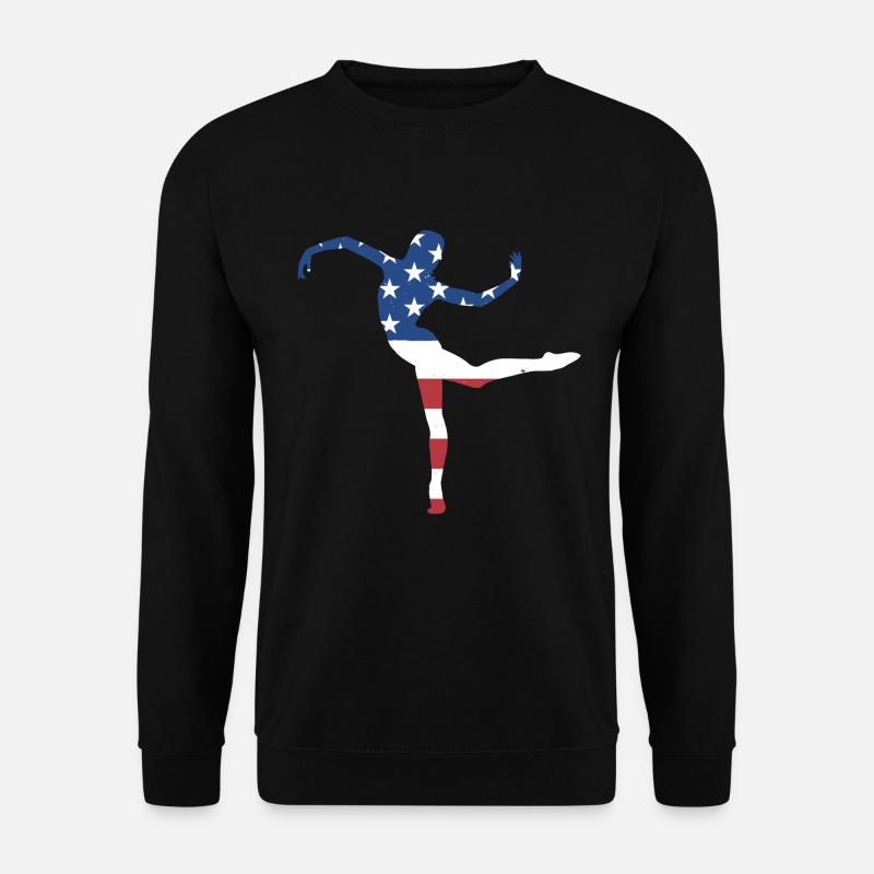 Dancer Us Flag Dancing - Unisex Sweatshirt - black