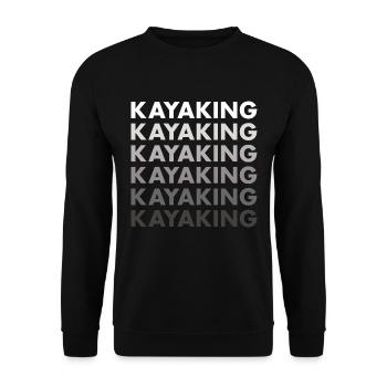 Kayaker Kayaking - Unisex Sweatshirt - black - Front - Alina (178cm) & Michal (187cm)