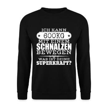 Reiter-Superkraft - Unisex Pullover - Schwarz - Vorne - Alina (178cm) & Michal (187cm)