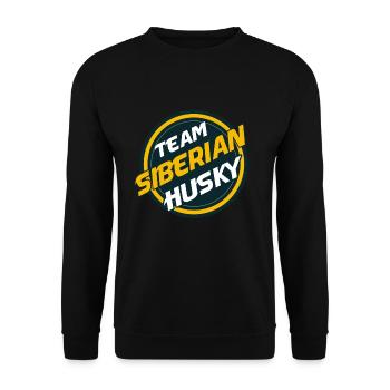 Team Husky - Unisex Sweatshirt - black - Front - Alina (178cm) & Michal (187cm)