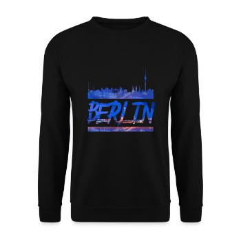Berlin - Sweat-shirt Unisexe - noir - Devant - Alina (178cm) & Michal (187cm)