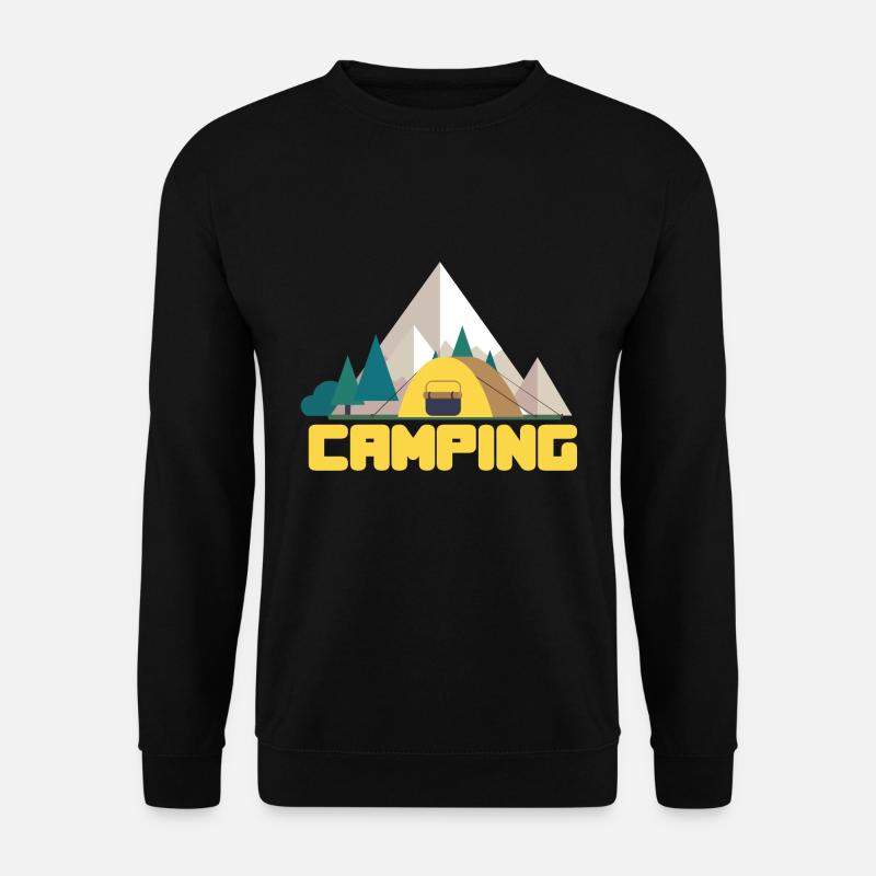 Camping und Zelten - Unisex Pullover - Schwarz