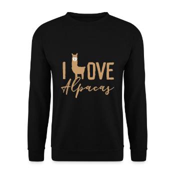 Alpaka - Unisex Pullover - Schwarz - Vorne - Alina (178cm) & Michal (187cm)