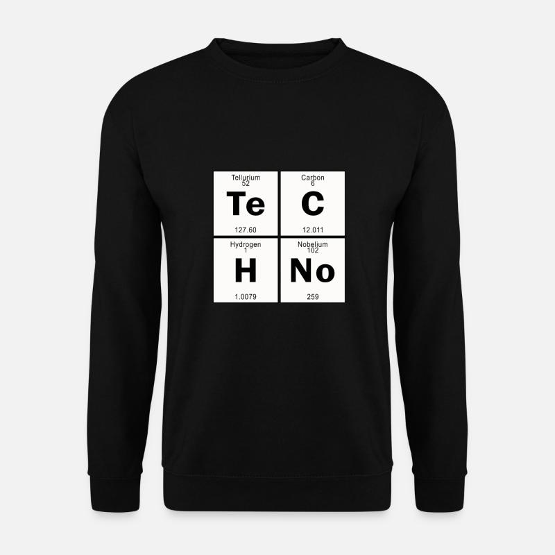 Techno - Unisex Pullover - Schwarz