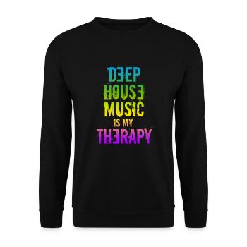 Deep House - Unisex Pullover - Schwarz - Vorne - Alina (178cm) & Michal (187cm)