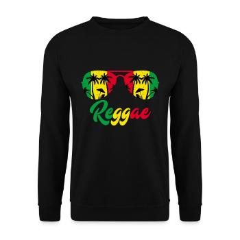 reggae - Unisex Sweatshirt - black - Front - Alina (178cm) & Michal (187cm)