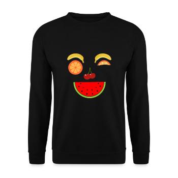 fruit - Unisex Sweatshirt - black - Front - Alina (178cm) & Michal (187cm)