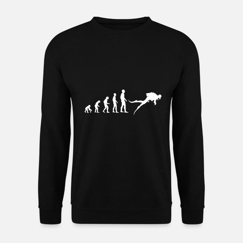 Evolution Tauchen - Unisex Pullover - Schwarz