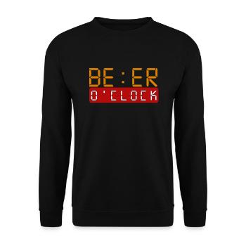Bier - Unisex Pullover - Schwarz - Vorne - Alina (178cm) & Michal (187cm)