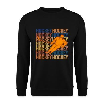 Eishockey - Unisex Pullover - Schwarz - Vorne - Alina (178cm) & Michal (187cm)
