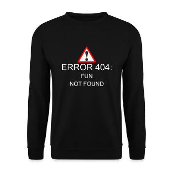 404 Error Fun - Unisex Sweatshirt - black - Front - Alina (178cm) & Michal (187cm)