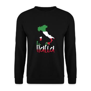 Italy - Unisex Sweatshirt - black - Front - Alina (178cm) & Michal (187cm)