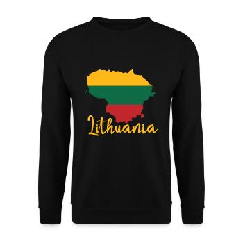 Litauen - Unisex Pullover - Schwarz - Vorne - Alina (178cm) & Michal (187cm)