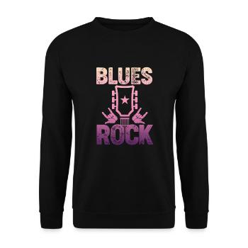 Blues Rock - Unisex Pullover - Schwarz - Vorne - Alina (178cm) & Michal (187cm)