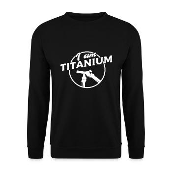 Knee Replacement Post New Knee Surgery Gift - Unisex Sweatshirt - black - Front - Alina (178cm) & Michal (187cm)
