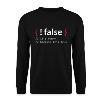 Coder PC programmer - Unisex Sweatshirt - black - Front - Alina (178cm) & Michal (187cm)