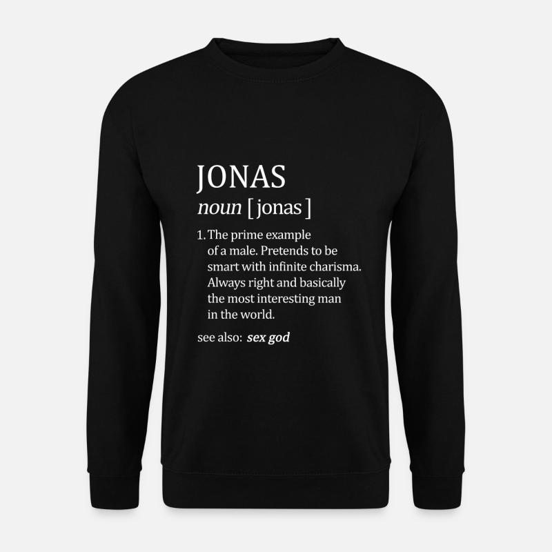 Jonas Definition First Name - Unisex Sweatshirt - black