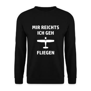 Pilot Flieger Fliegen Flugzeug Co-Pilot Segelflug - Unisex Pullover - Schwarz - Vorne - Alina (178cm) & Michal (187cm)