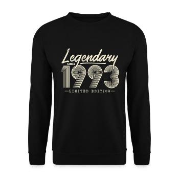 Legendary since 1993 - Unisex Sweatshirt - black - Front - Alina (178cm) & Michal (187cm)
