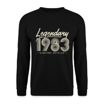 Légendaire depuis 1983 - Sweat-shirt Unisexe - noir - Devant - Alina (178cm) & Michal (187cm)