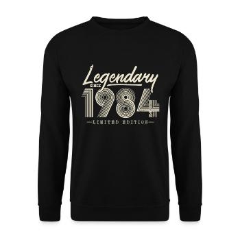 Legendary since 1984 - Unisex Sweatshirt - black - Front - Alina (178cm) & Michal (187cm)