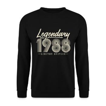 Legendär seit 1988 - Unisex Pullover - Schwarz - Vorne - Alina (178cm) & Michal (187cm)