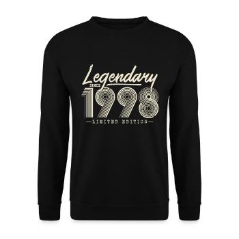 Légendaire depuis 1998 - Sweat-shirt Unisexe - noir - Devant - Alina (178cm) & Michal (187cm)