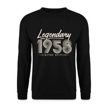 Legendary since 1958 - Unisex Sweatshirt - black - Front - Alina (178cm) & Michal (187cm)